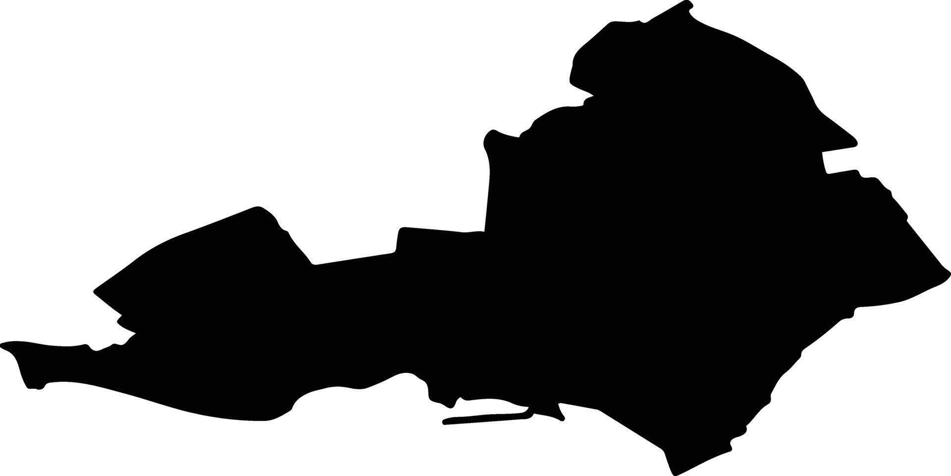 De Fryske Marren Netherlands silhouette map vector