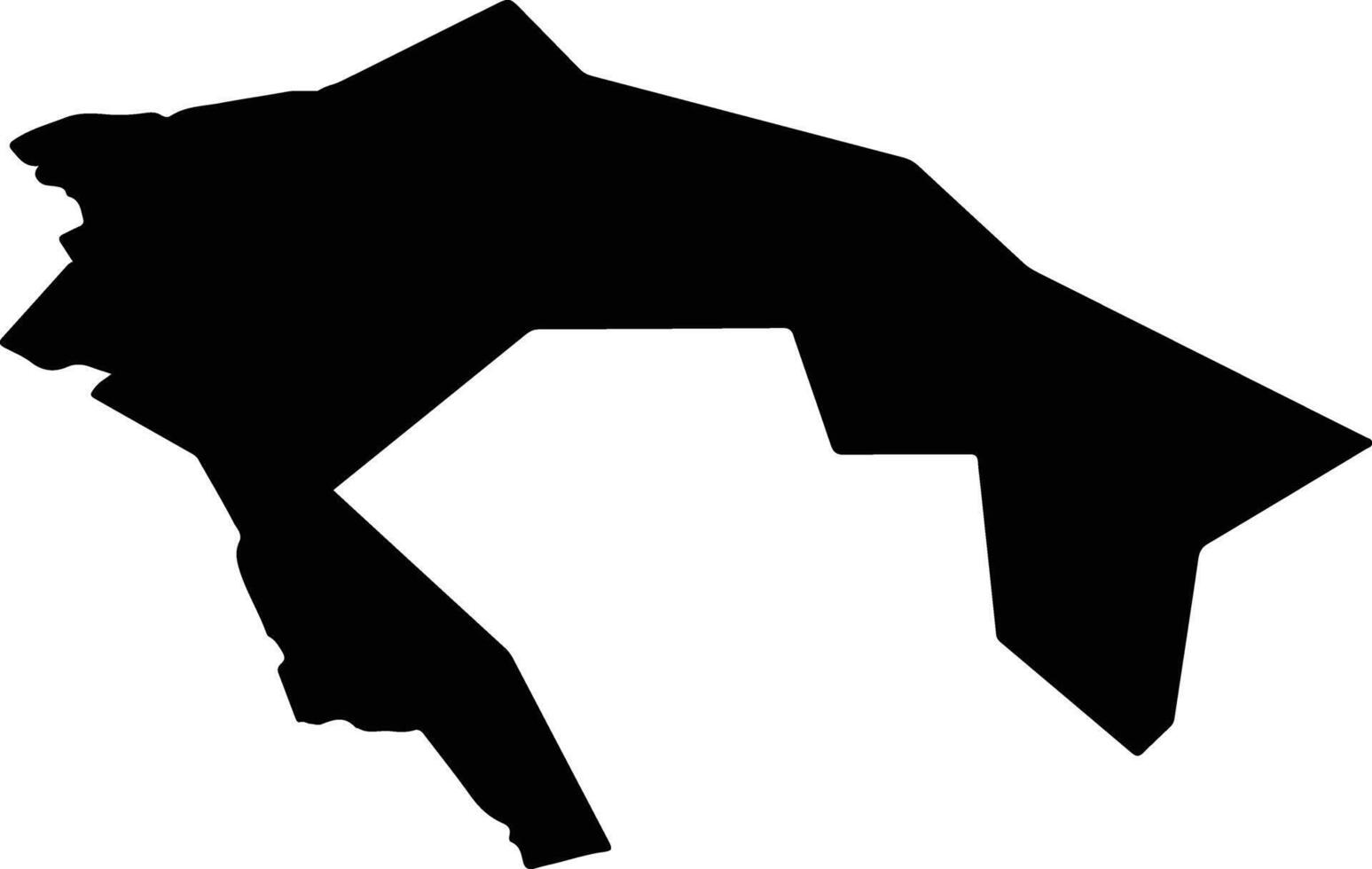 Debar North Macedonia silhouette map vector