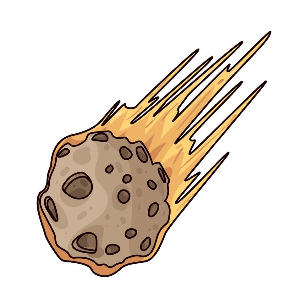 illustration of space meteor vector