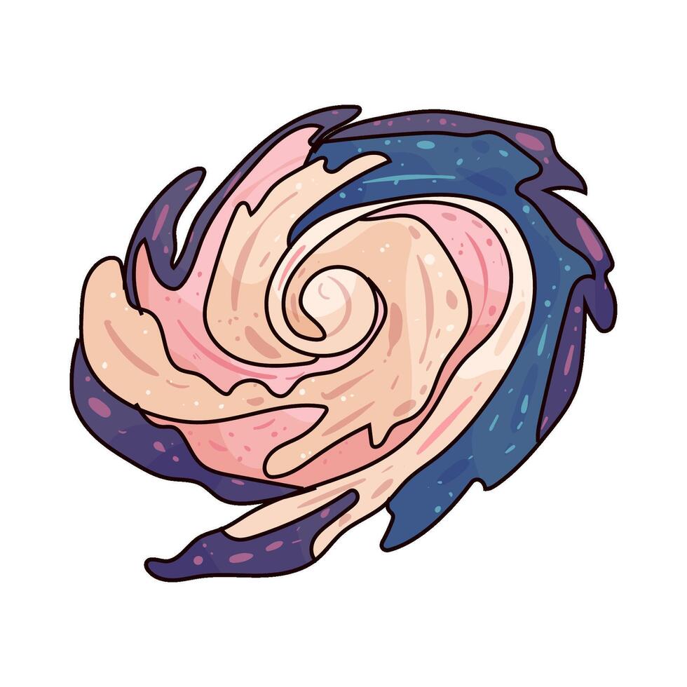space spiral illustrations vector