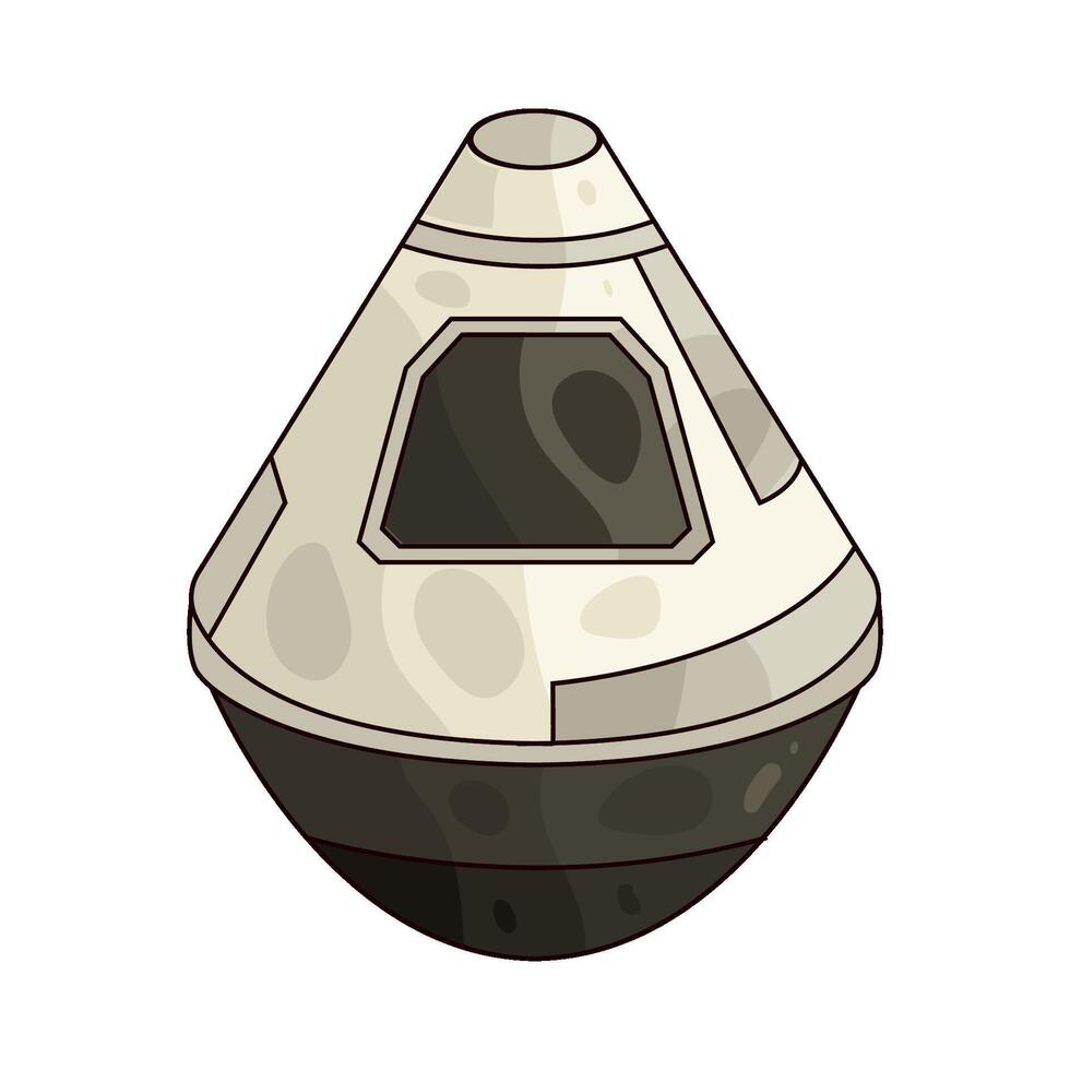 illustration of space capsule vehicle vector