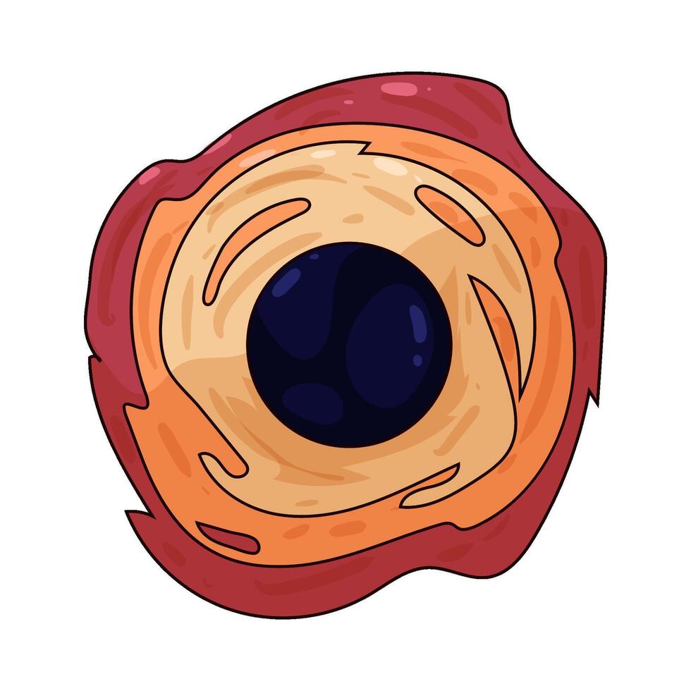 illustration of a black hole space vector