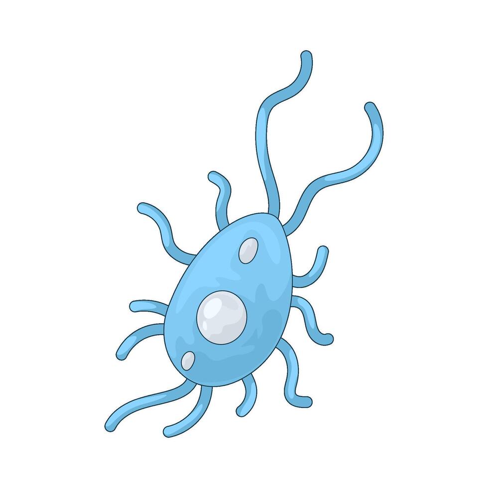 blue bacteria illustrations vector