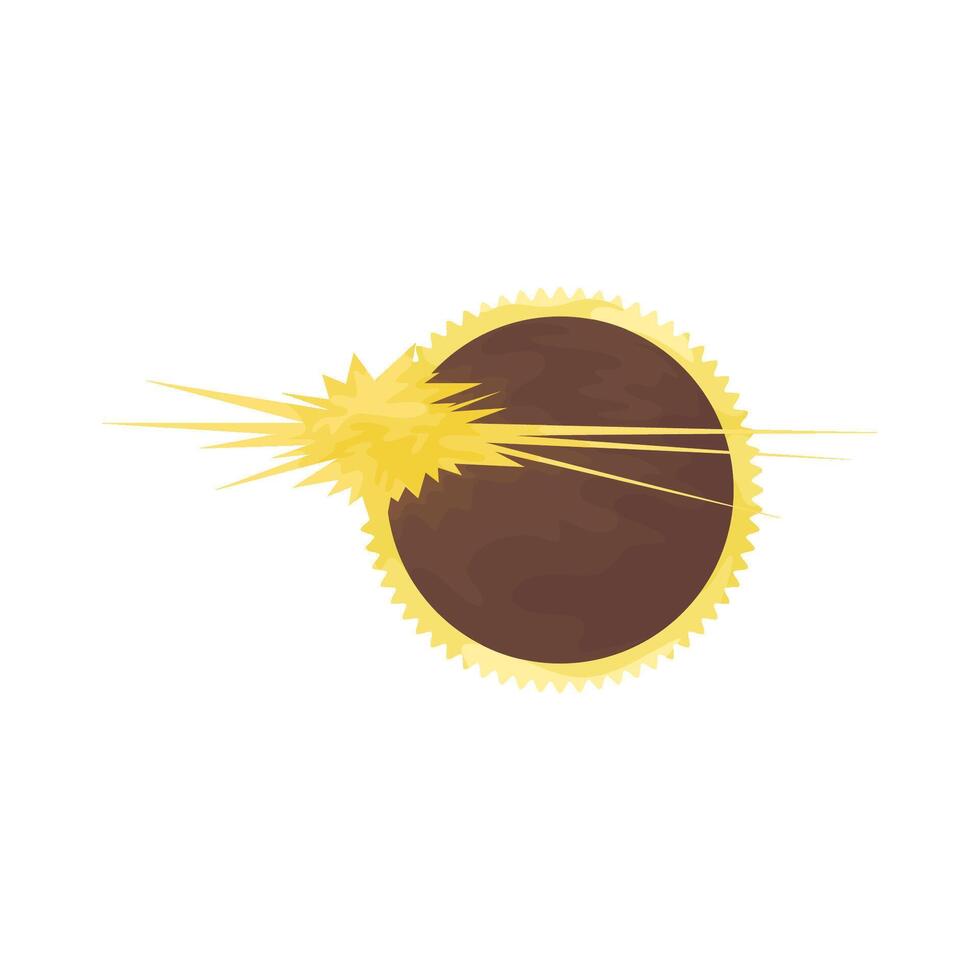 Space solar eclipse vector