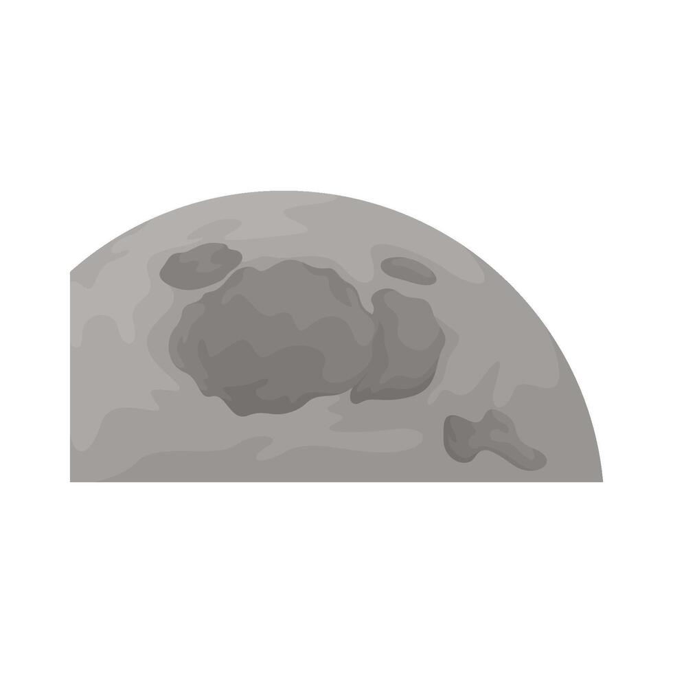 Space half moon vector