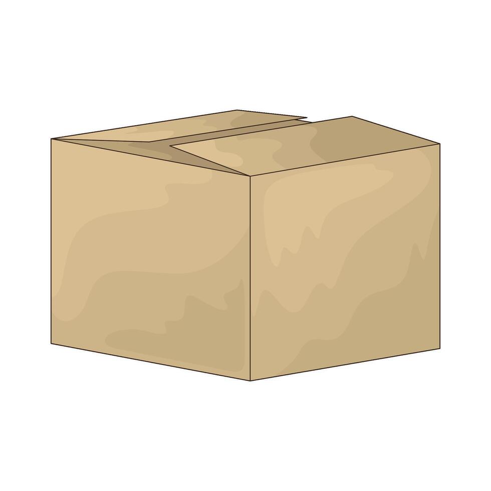illustration of a delivery cardboard vector