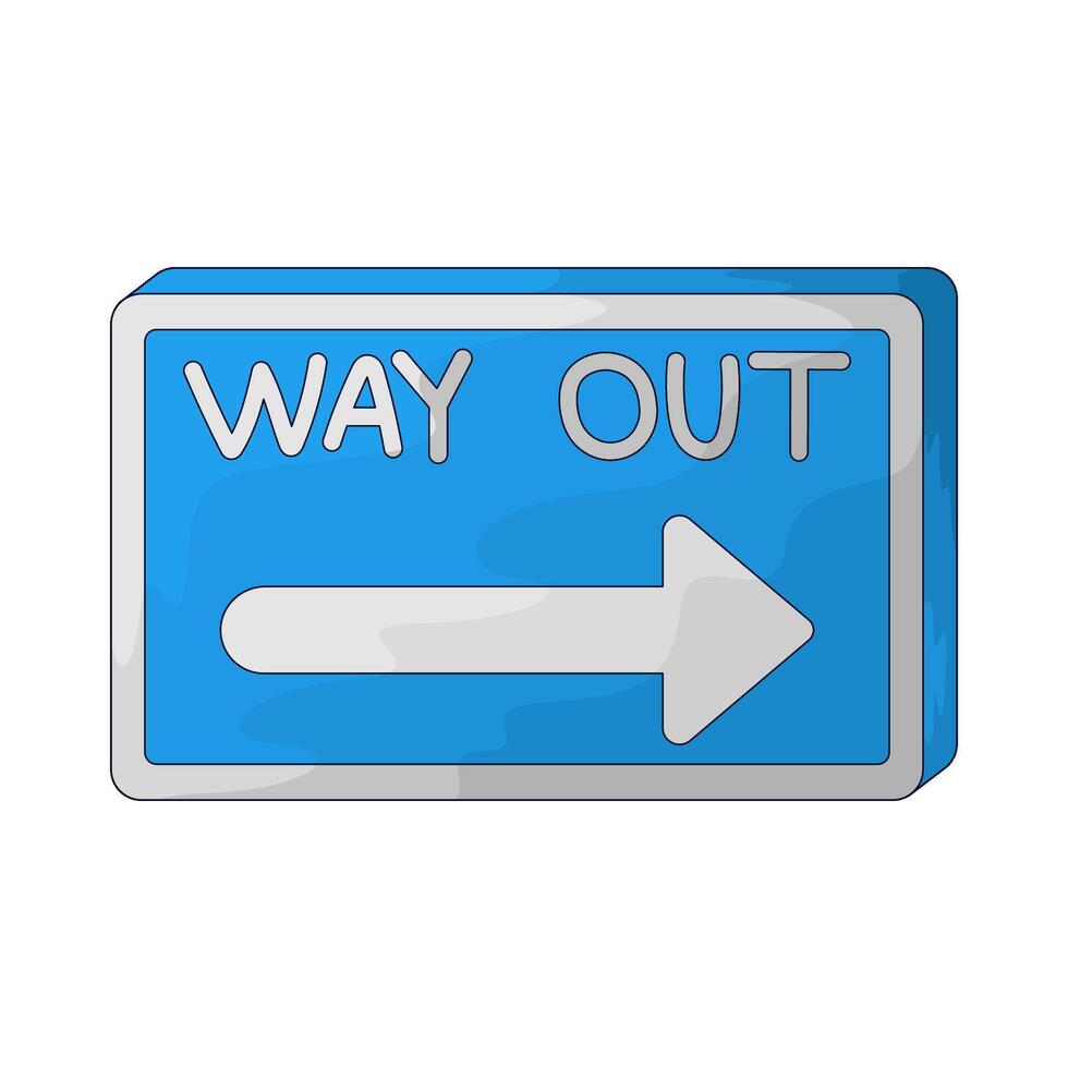 way out symbol vector