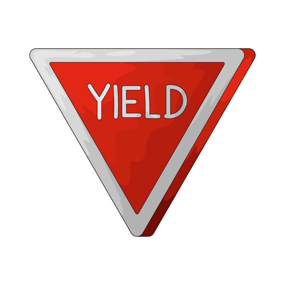yield symbol illustration vector