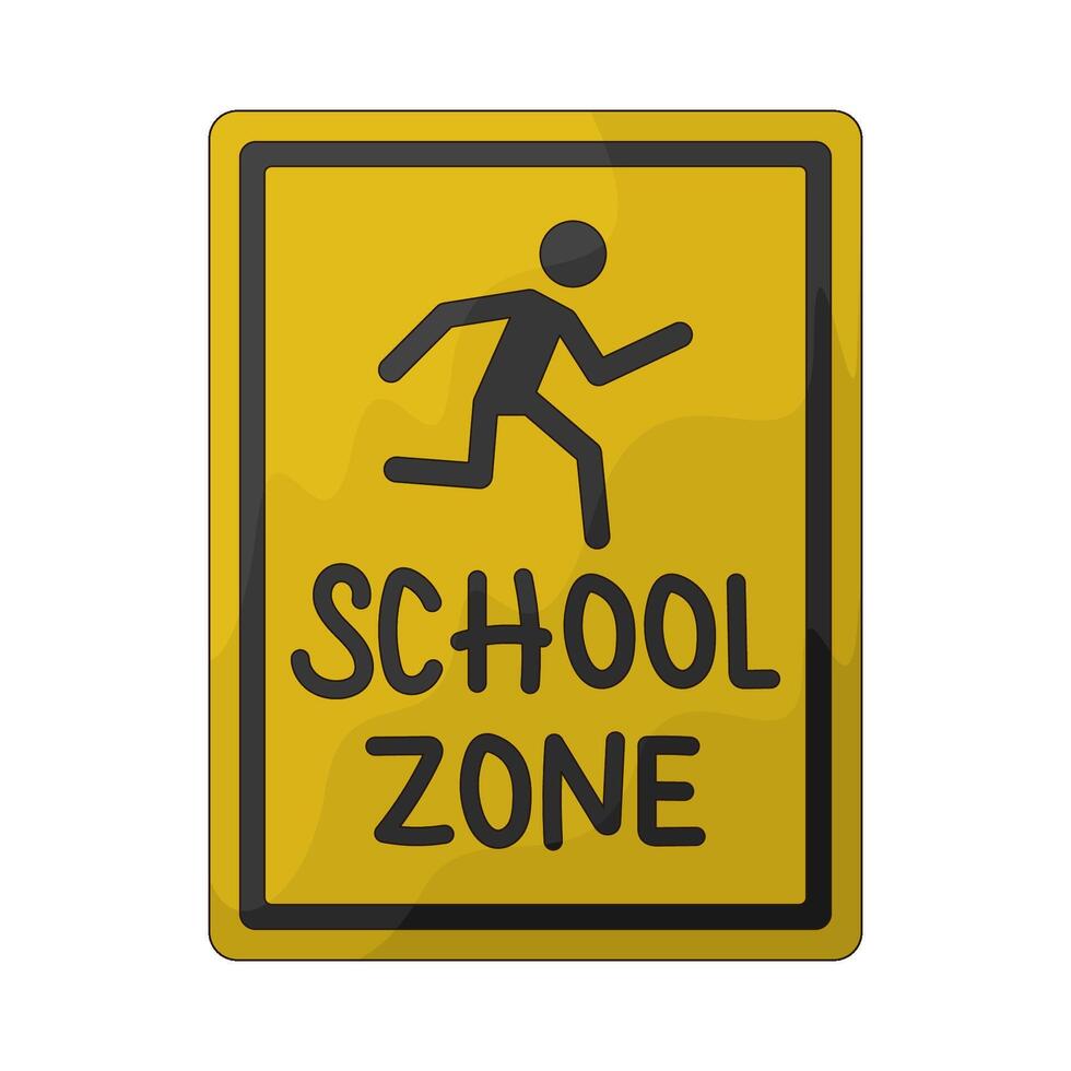 school zone symbol vector