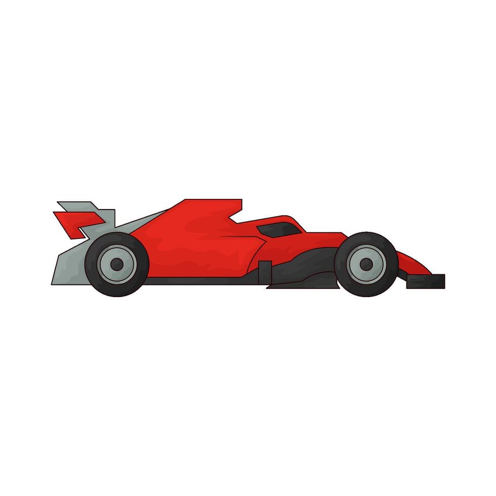 red racing car illustration vector