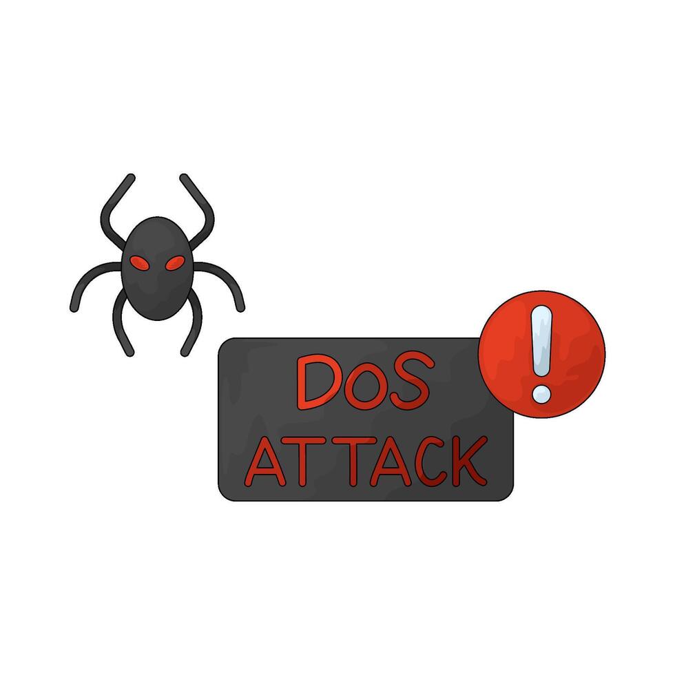 DoS attack illustration vector