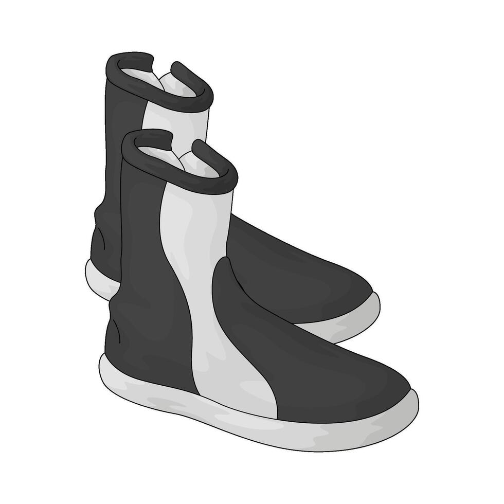 Diving boots illustrations vector