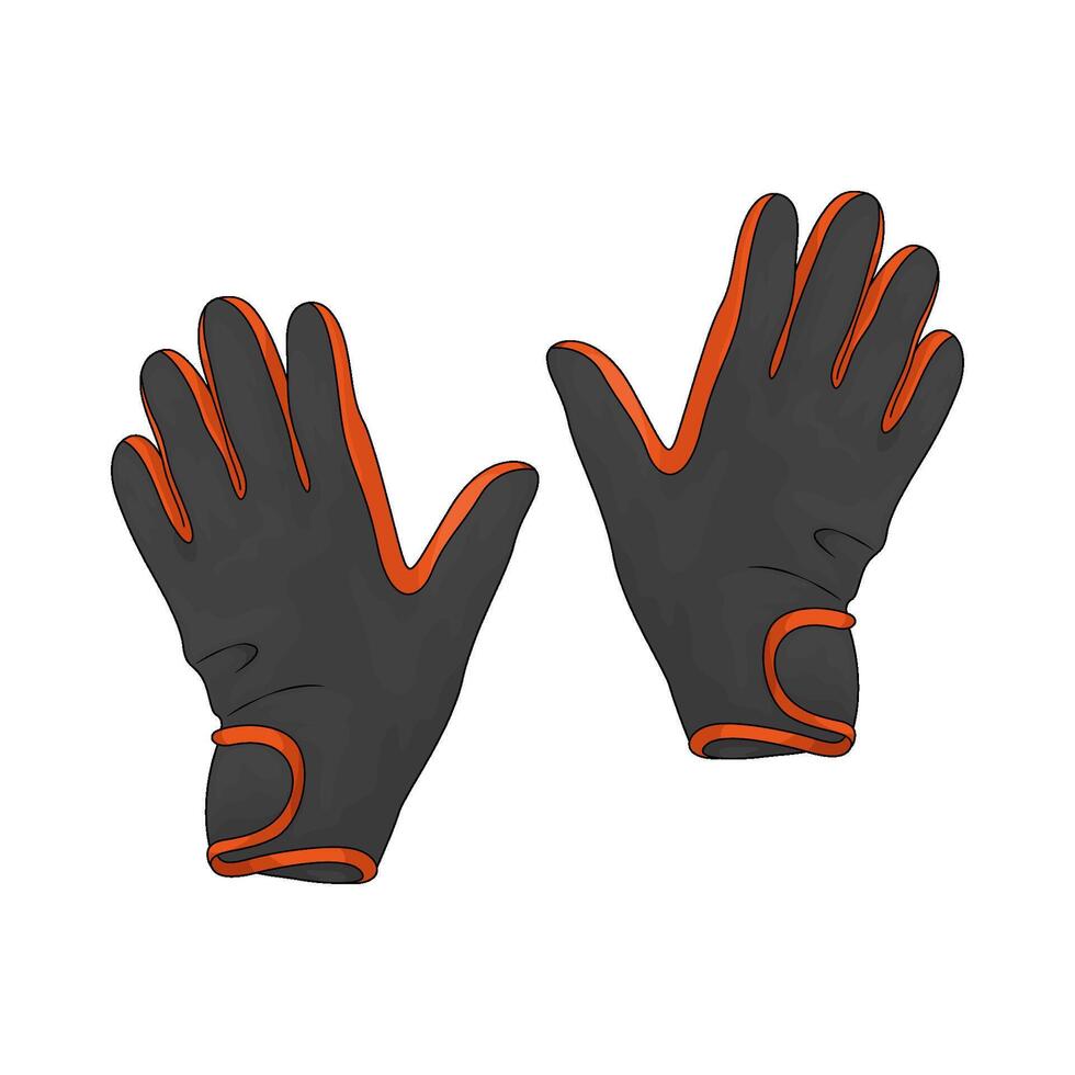 Diving gloves illustration vector