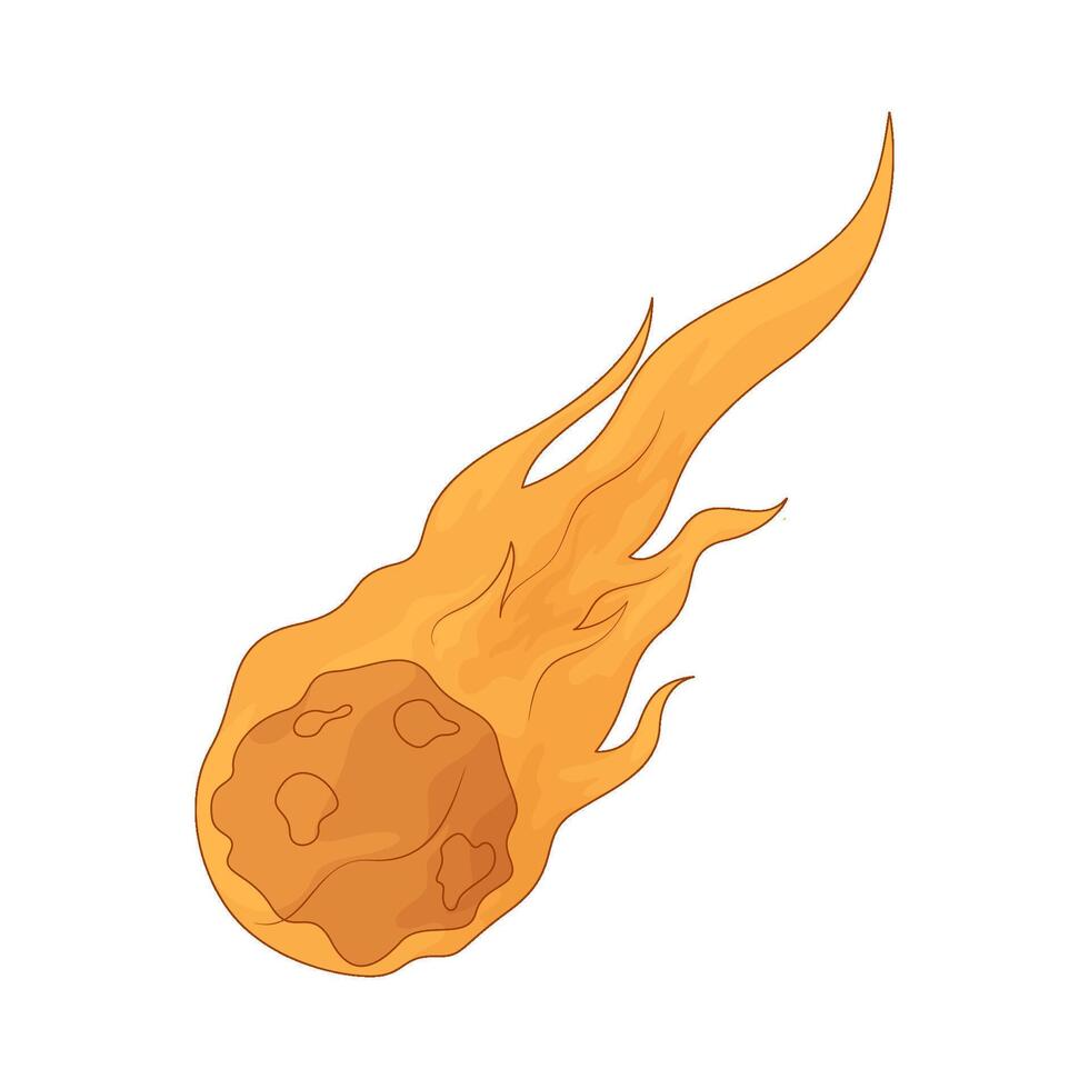 falling meteor illustration vector