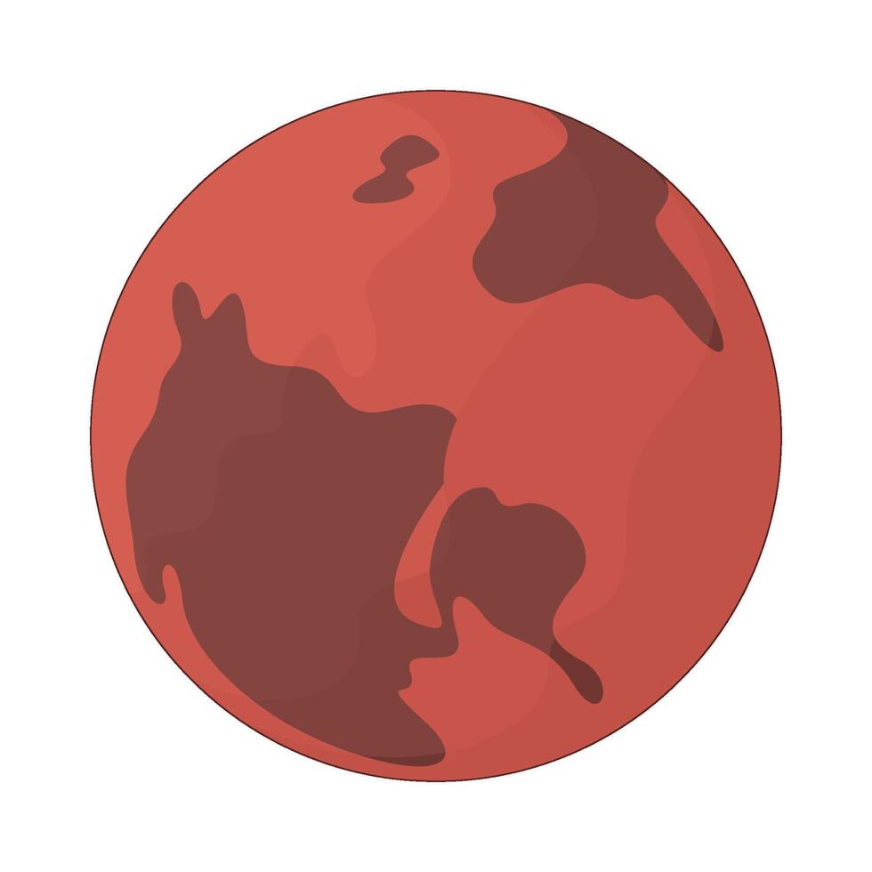 Space red planet vector