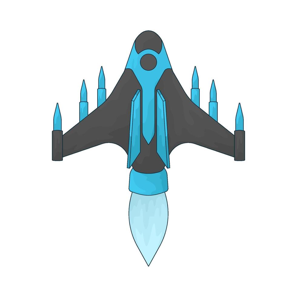 Space jet plane vector