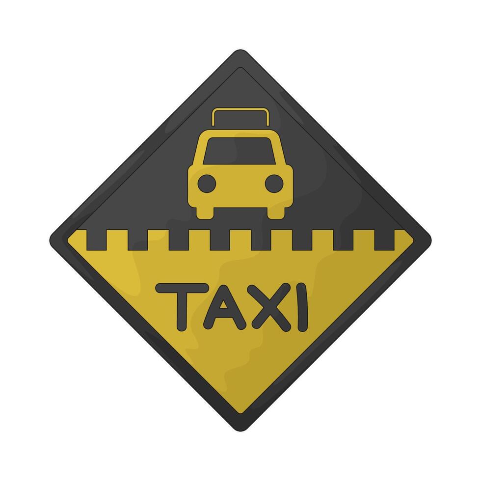 taxi stop symbol illustration vector