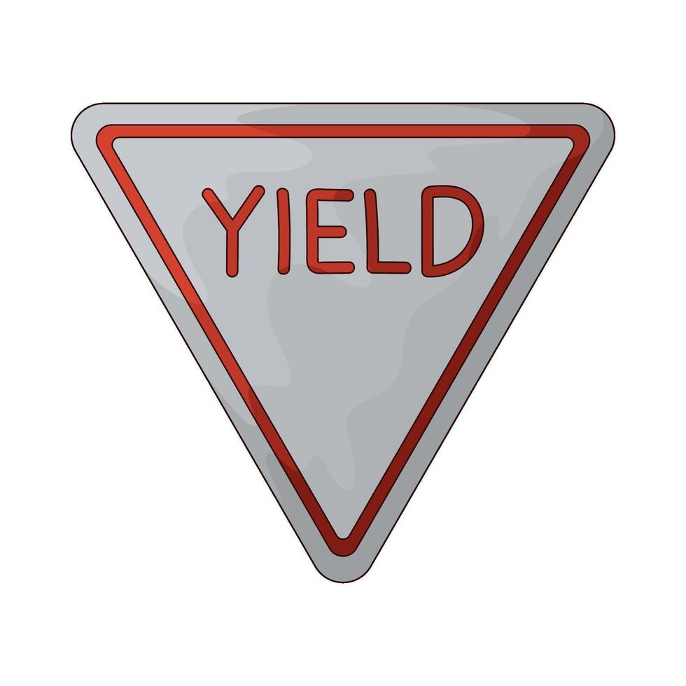 yield sign illustration vector