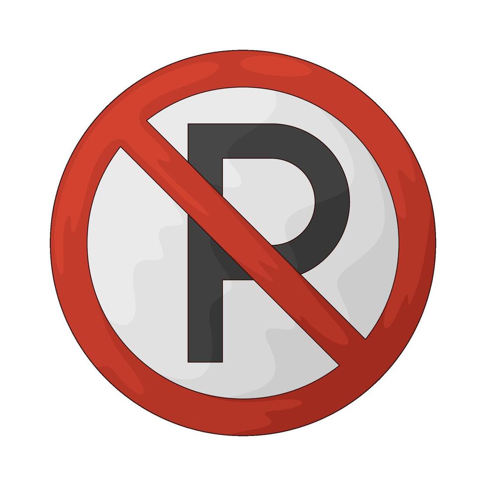 no parking symbol illustration vector
