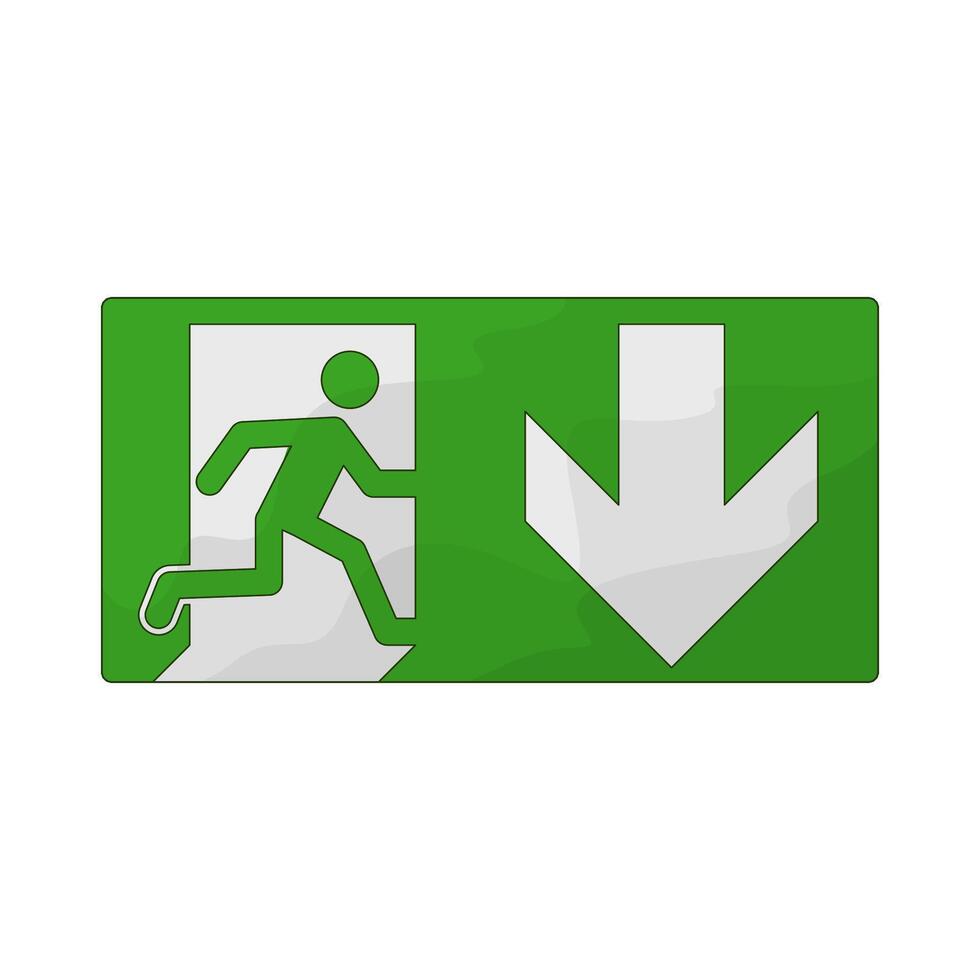 exit sign illustrations vector
