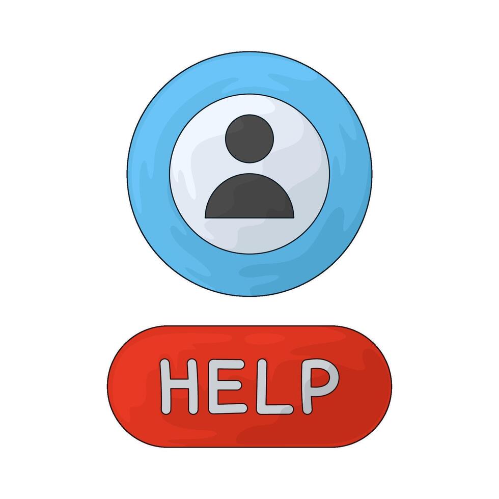 Webinar help button vector