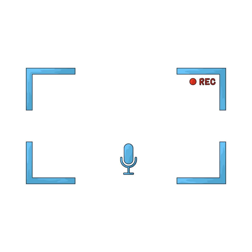 illustration of camera focus vector