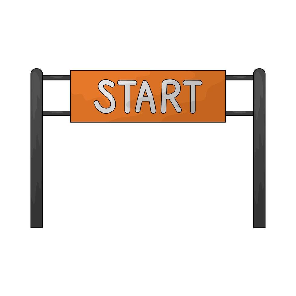 Car Race start banner vector