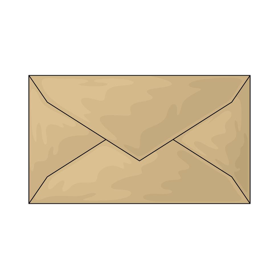 closed envelope illustration vector