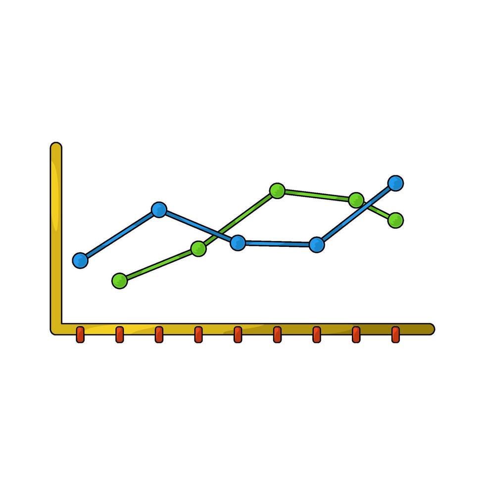 line graph illustration vector