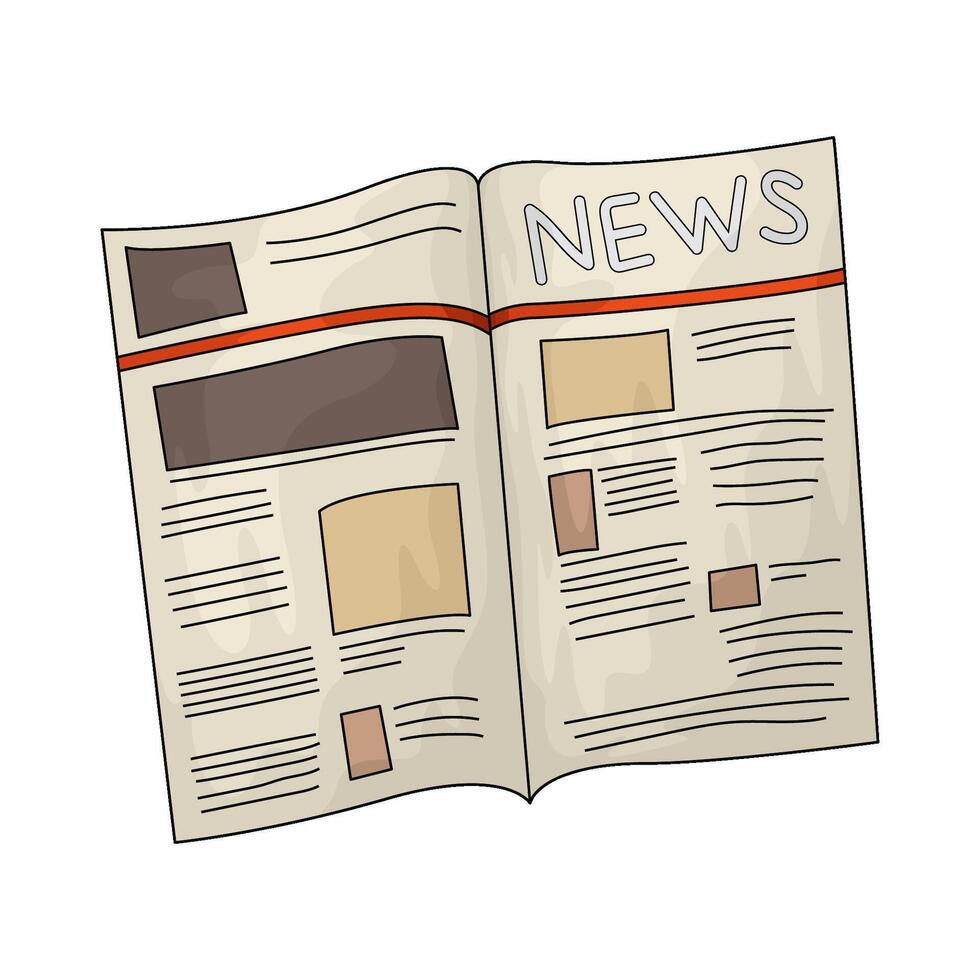 illustration of a open newspaper vector