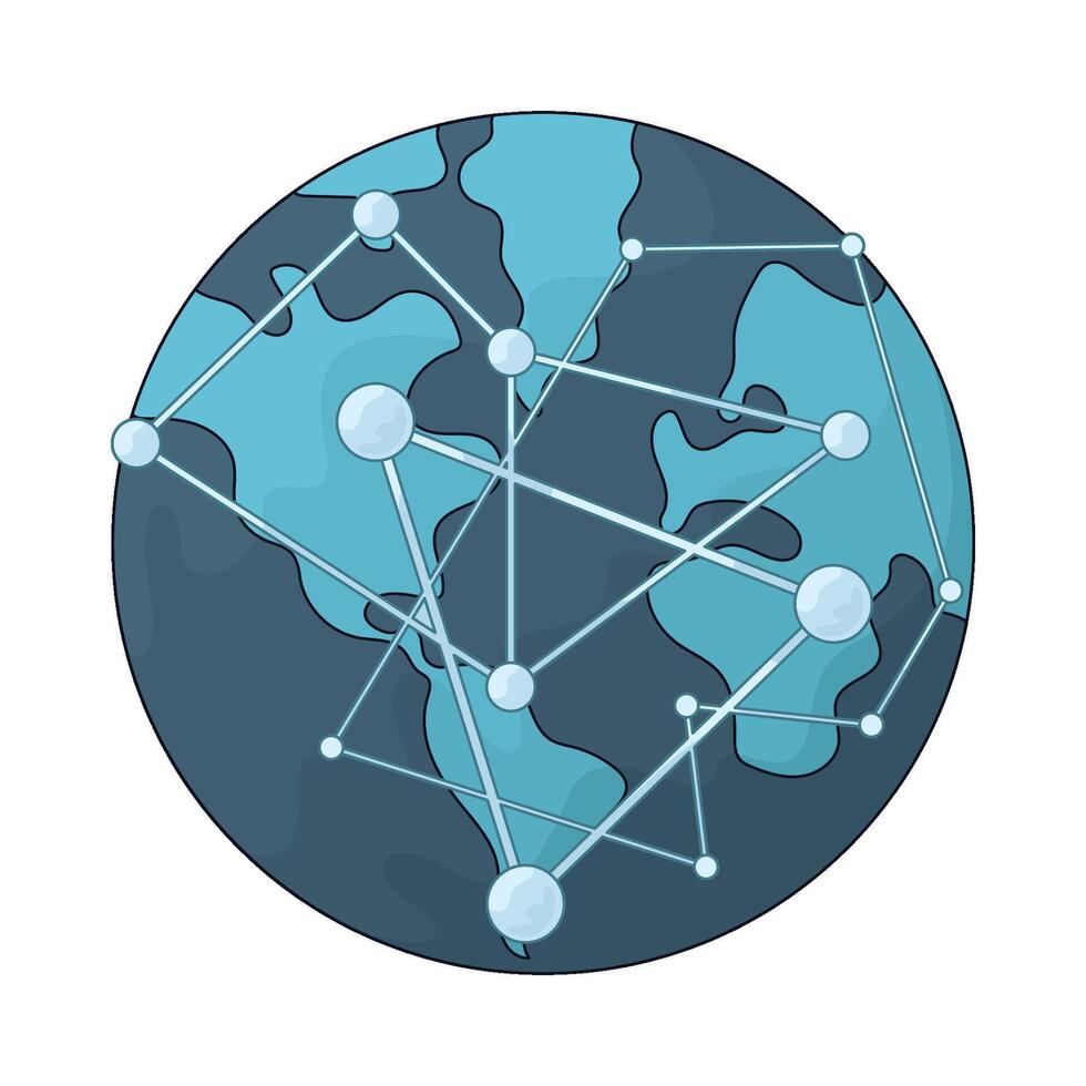global connection illustration vector