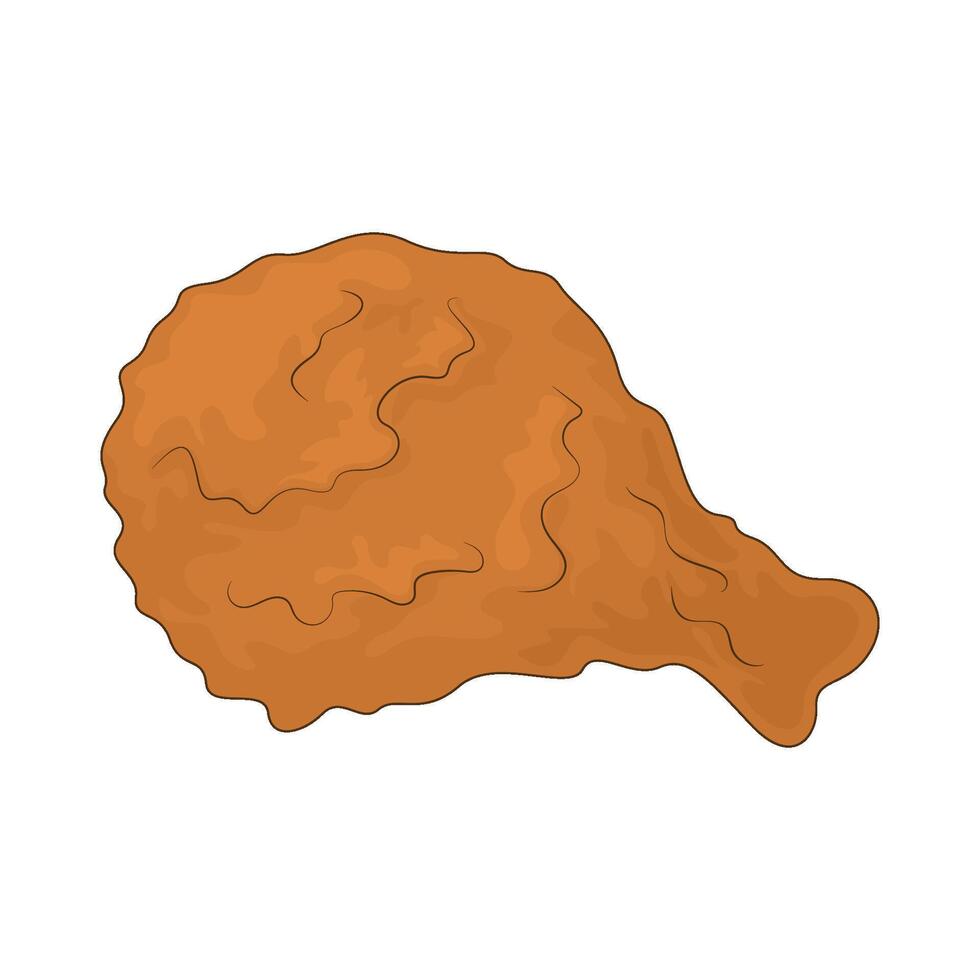 delicious fried chicken drumsticks illustration vector