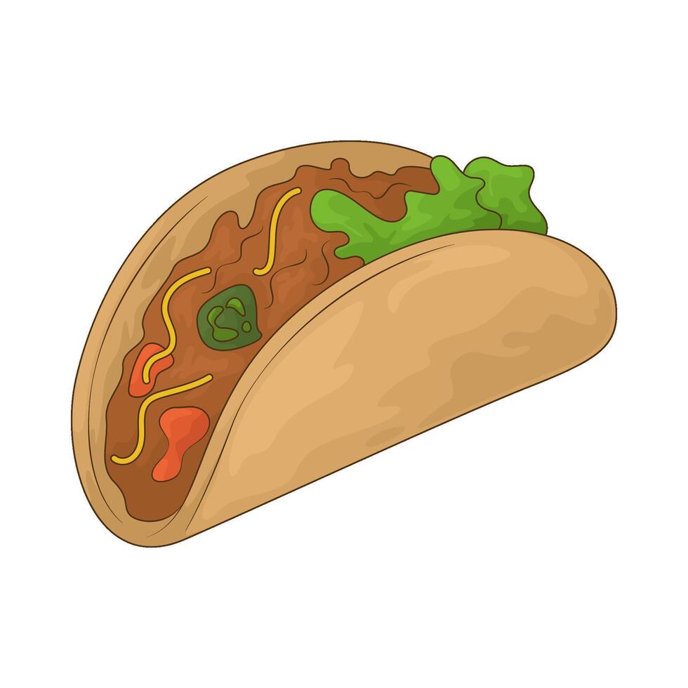 delicious and fresh tacos vector