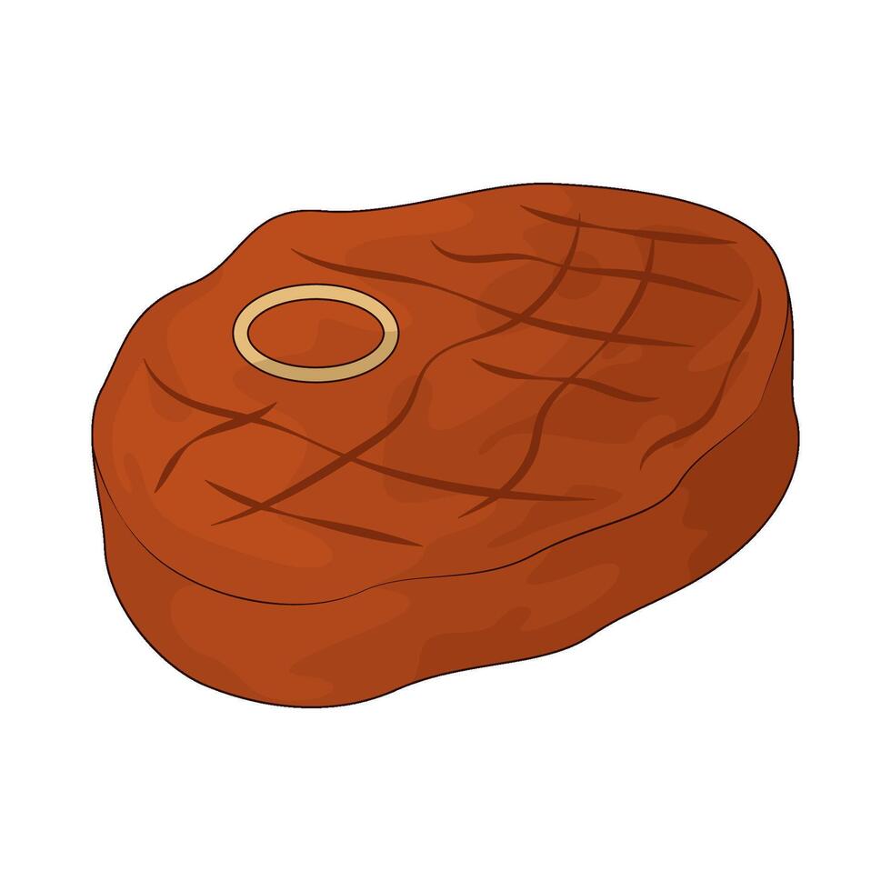 delicious and fresh steak vector