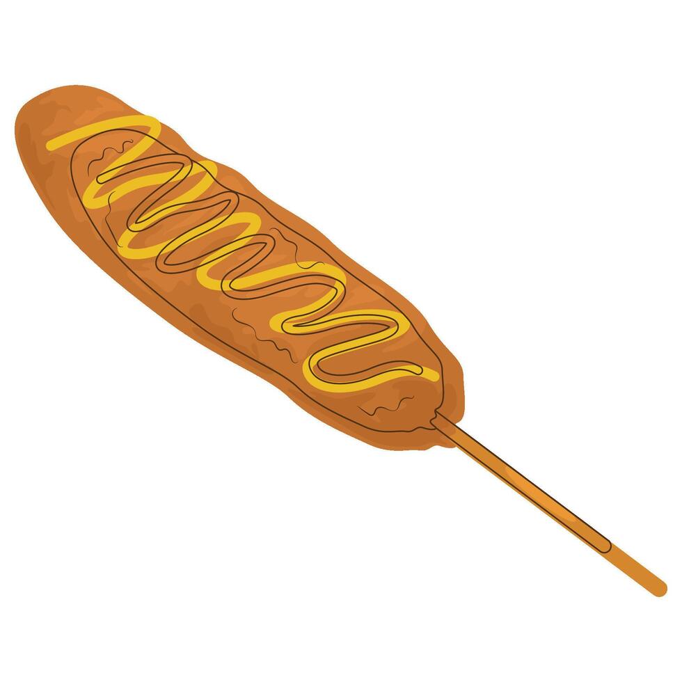 illustration of a corndog vector