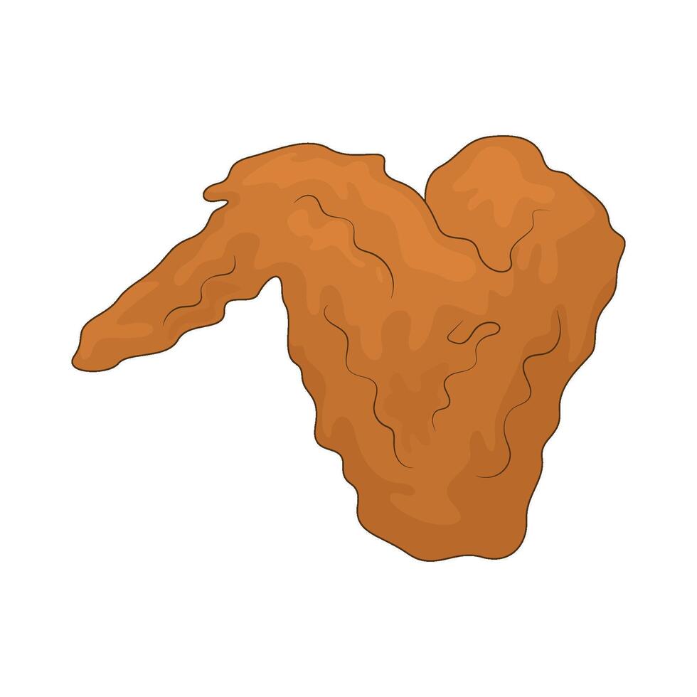 crispy chicken wings vector