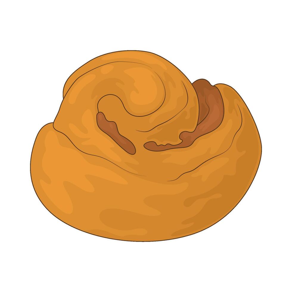 delicious cinnamon bread vector