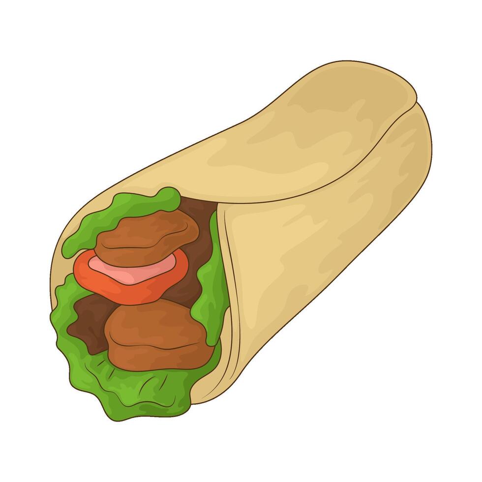 delicious kebab illustrations vector