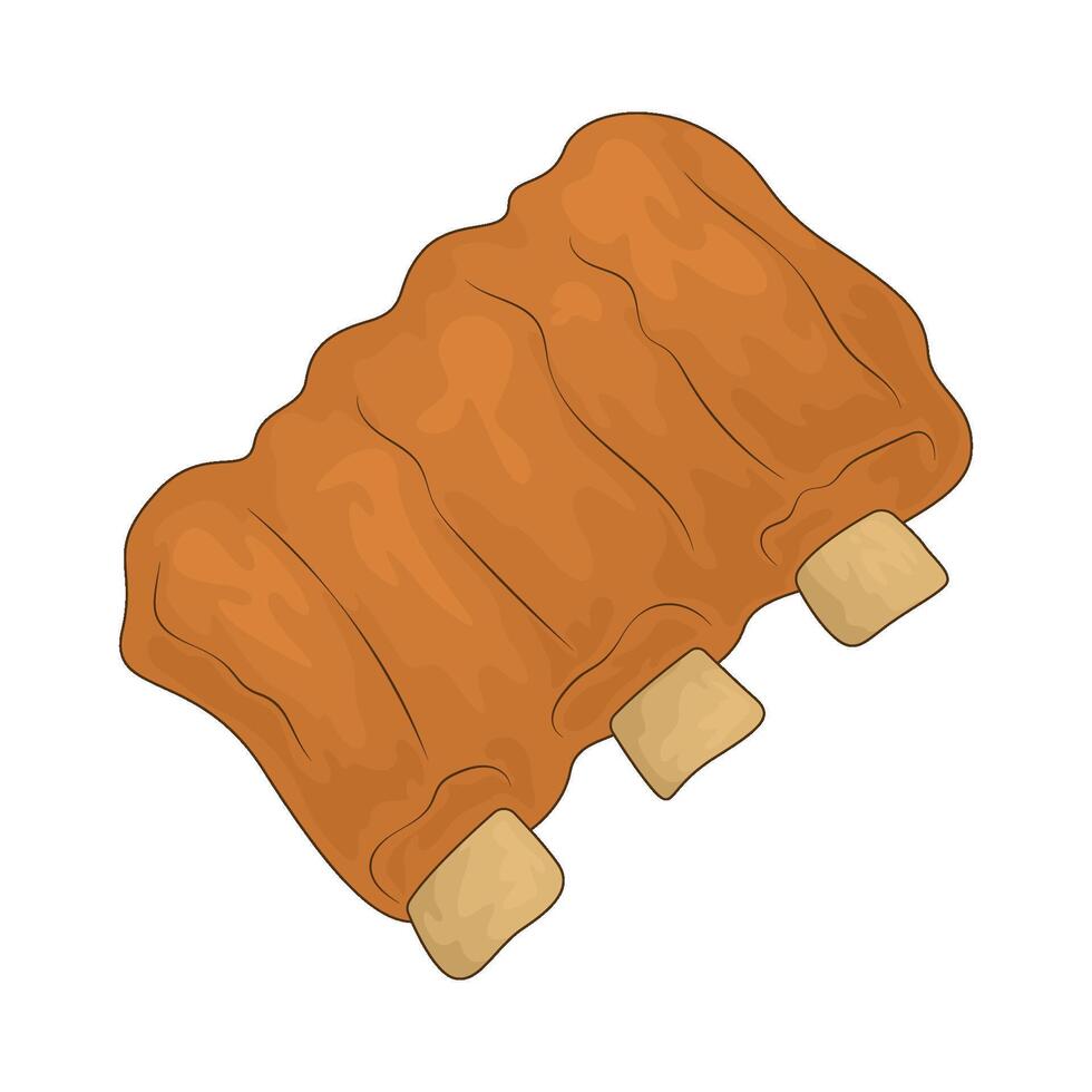 delicious ribs illustration vector