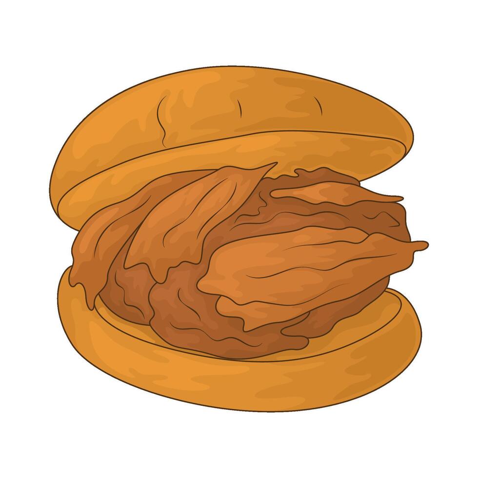 full beef burger vector