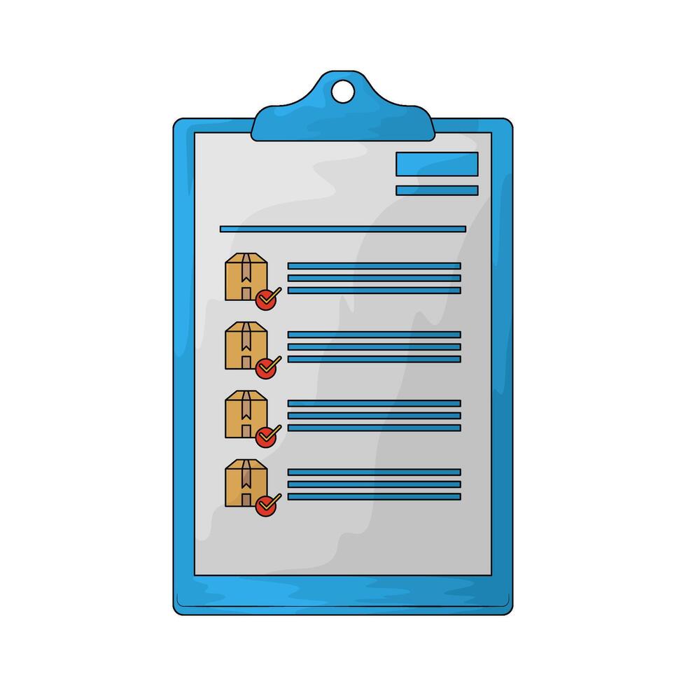 Delivery list illustrations vector