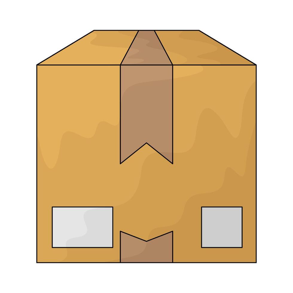 Delivery box with label vector