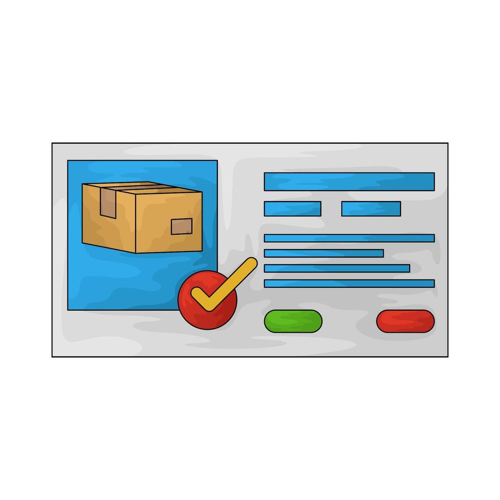 Delivery received illustration vector