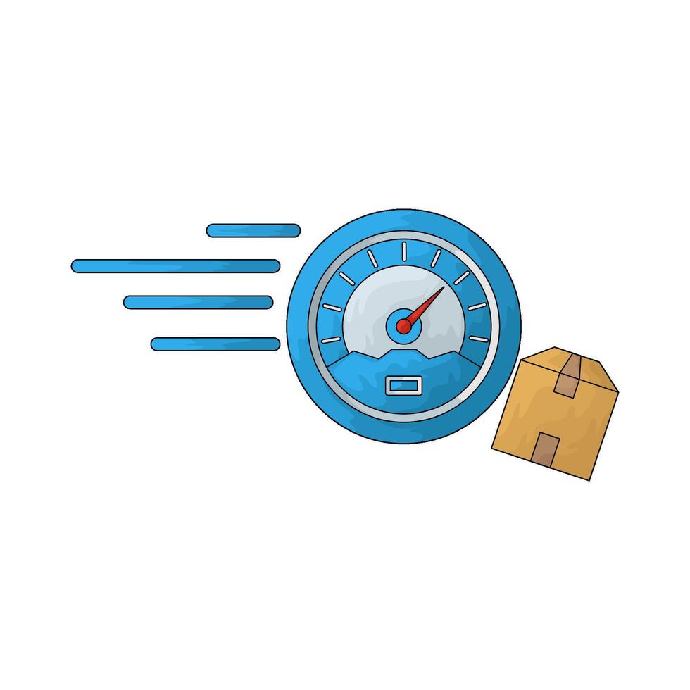 illustration of fast delivery vector