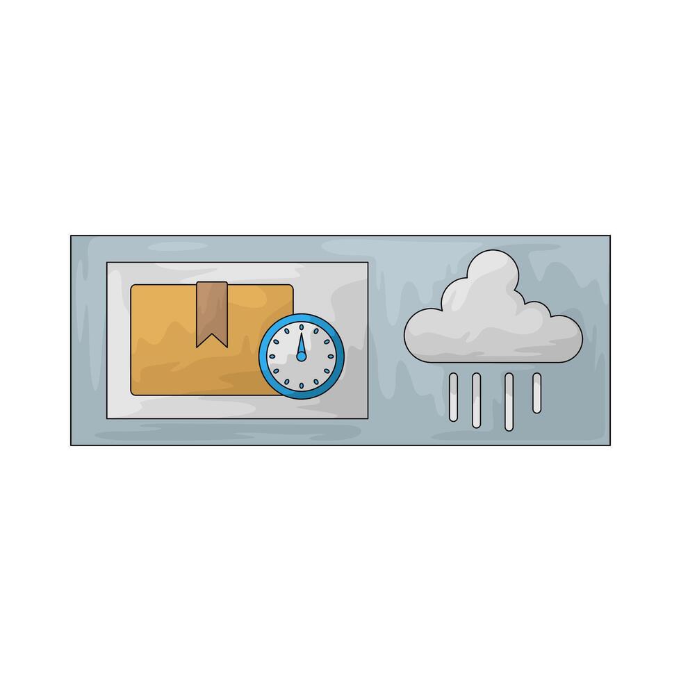 Delivery timer illustrations vector