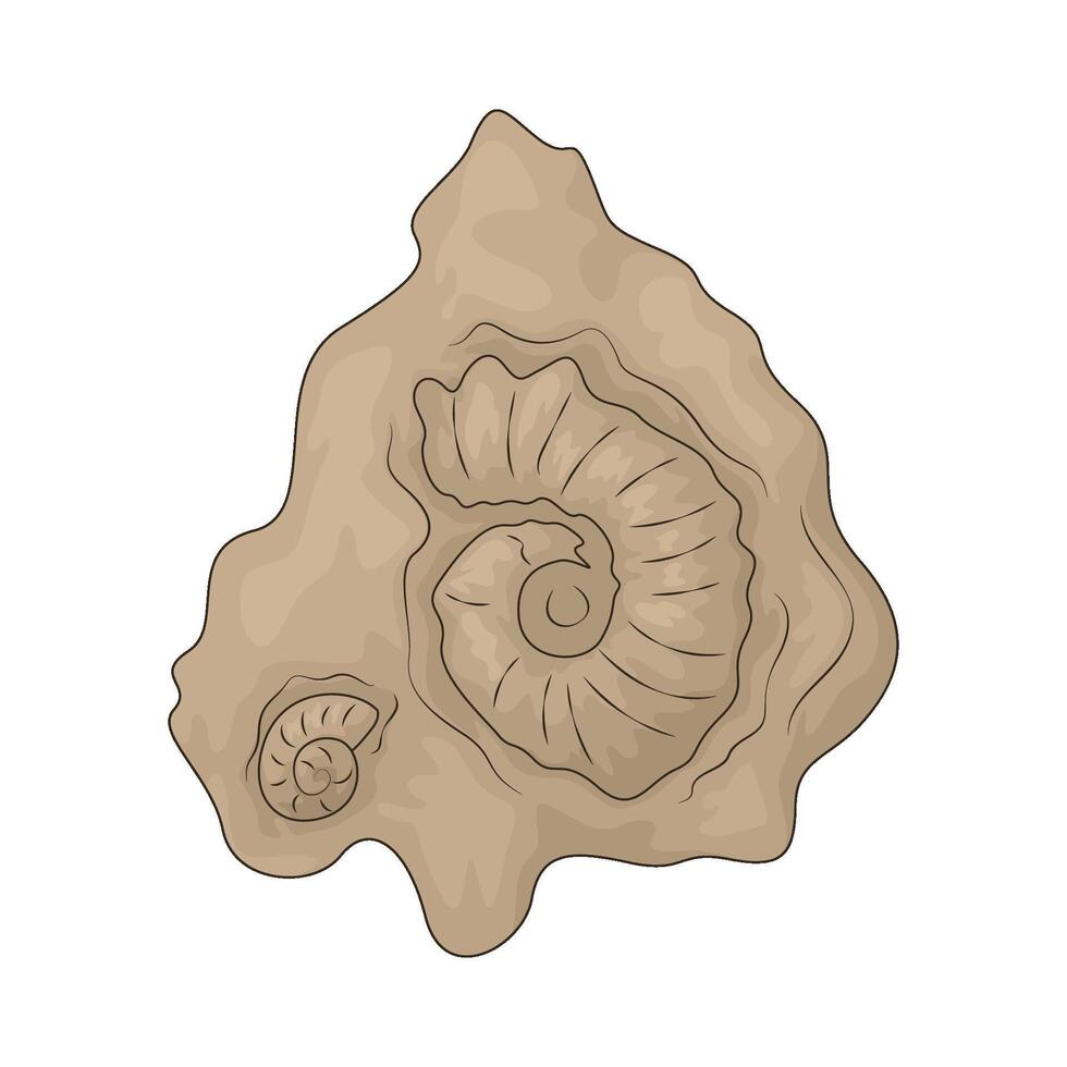 illustration of a fossil vector