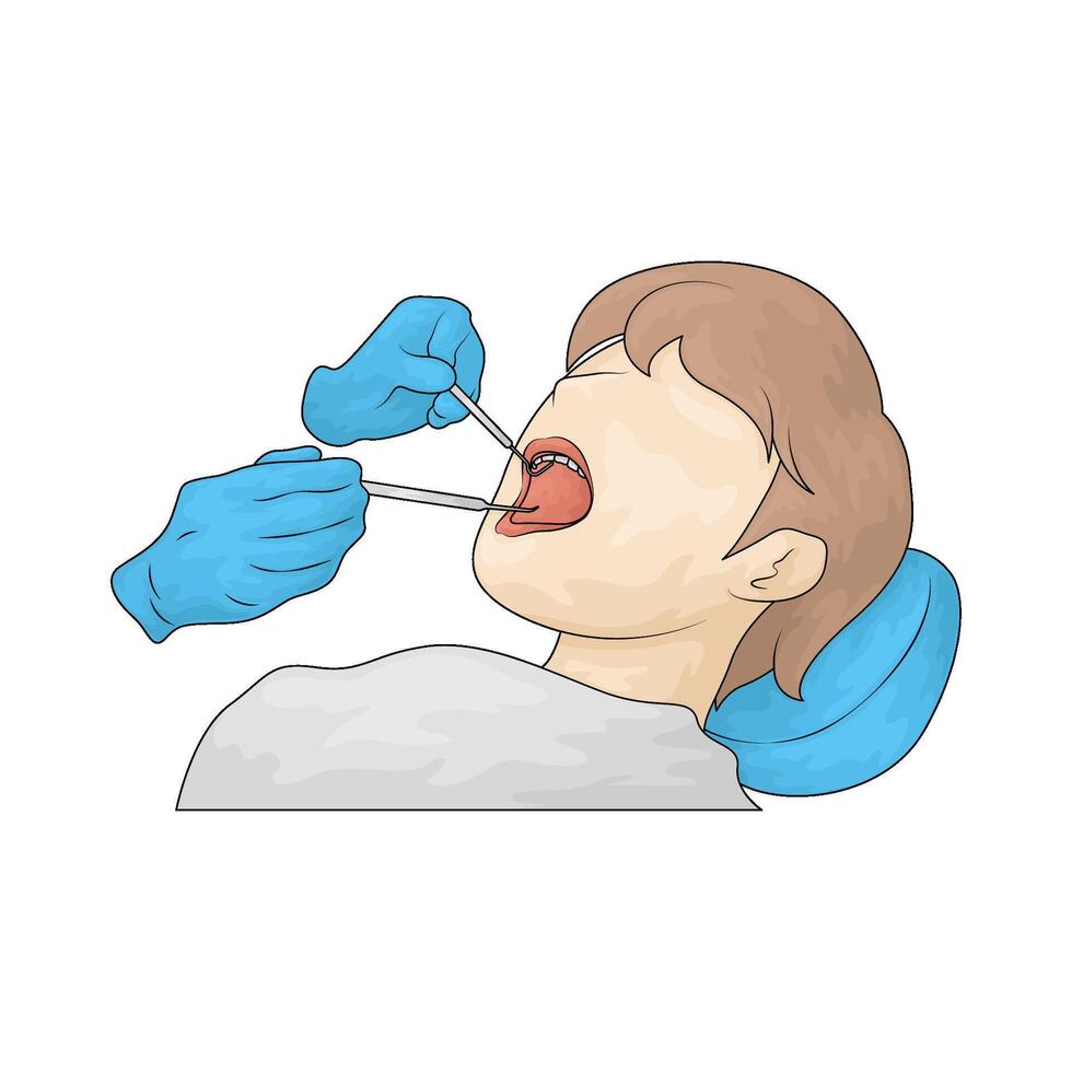 dental checkup illustration vector