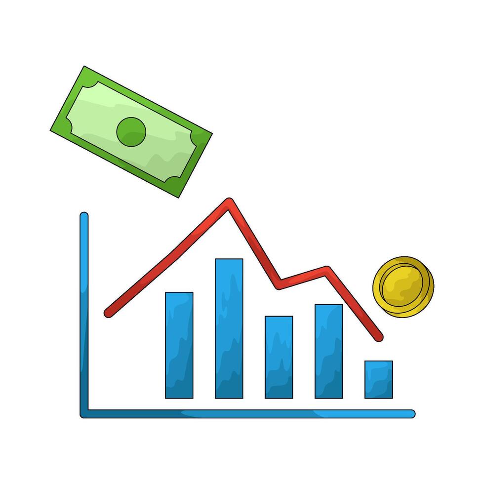 illustration of bankruptcy vector