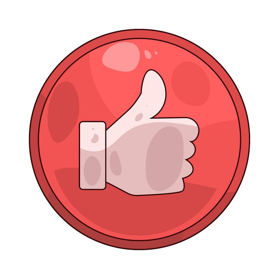 thumbs up button vector