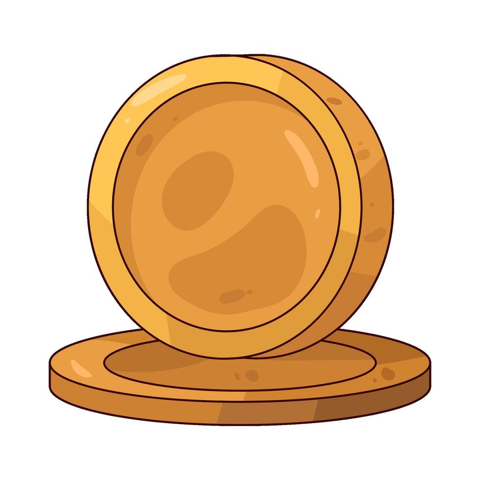 golden coin illustration vector